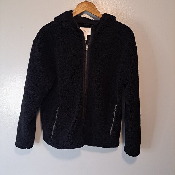 Daily Ritual Oversized Women Ultra Soft Teddy Jacket Sherpa Full Zip Hooded Size - Picture 1 of 12